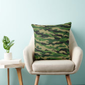 Oreiller à lancer de Camo de bois vert (Chaise)