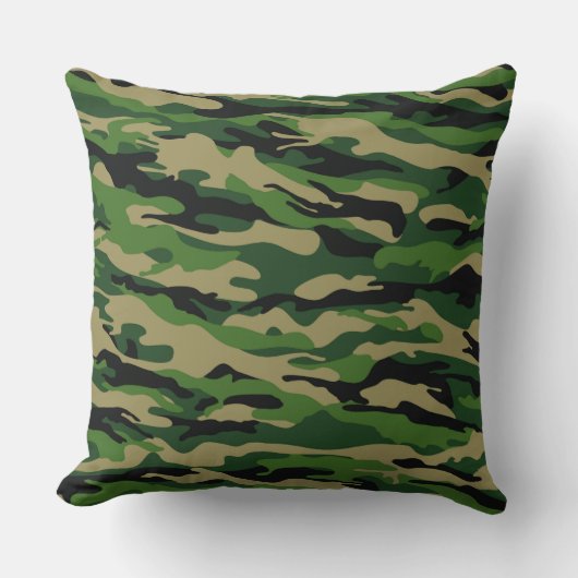 Oreiller à lancer de Camo de bois vert (Recto)