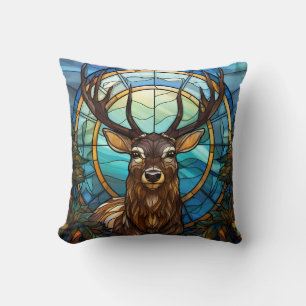Oreiller à lancer de cerfs en verre tendu