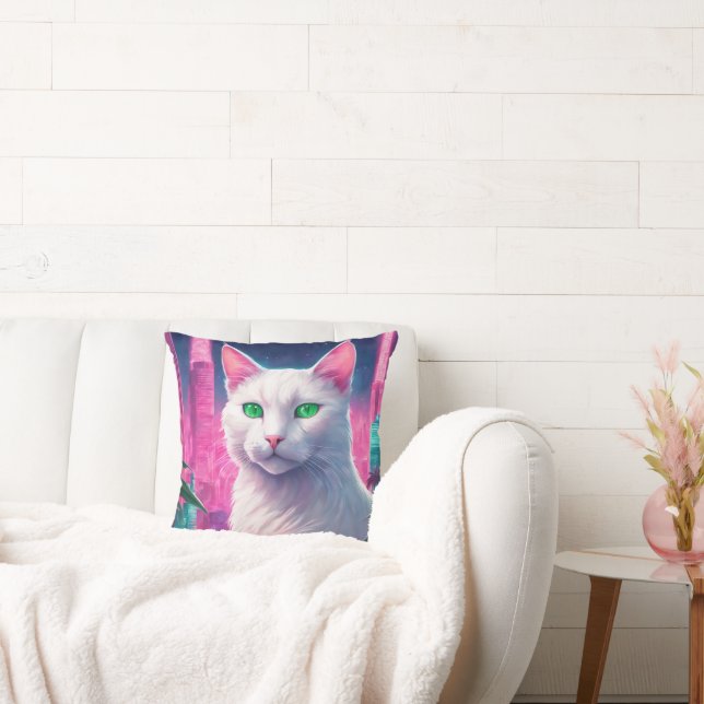 Oreiller à lancer de chat 20 po x 20 po (Canapé)