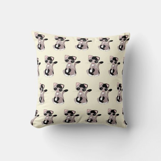 Oreiller à lancer de chat mignon (Recto)