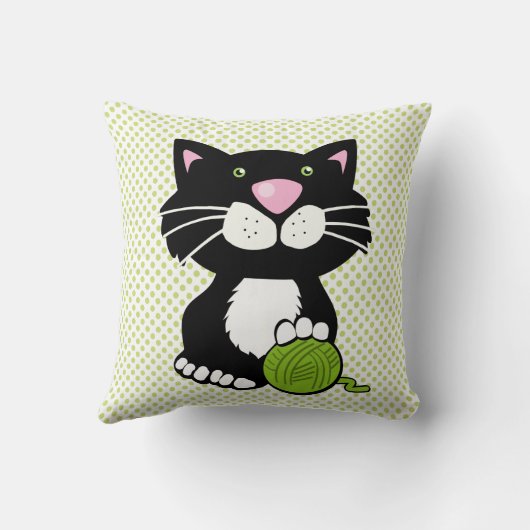 Oreiller à lancer de chat Tuxedo (Verso)