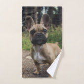 Oreiller à lancer de chien de taureau français (Serviette à main)