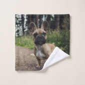 Oreiller à lancer de chien de taureau français (Gant de toilette)