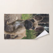 Oreiller à lancer de chien de taureau français (Serviette à main)
