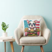Oreiller à lancer de chien de taureau français (Chaise)