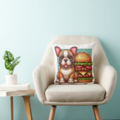 Oreiller à lancer de chien de taureau français (Chaise)