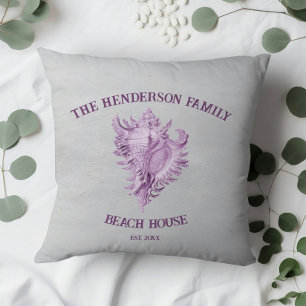 Oreiller à lancer de coquille Magenta Conch