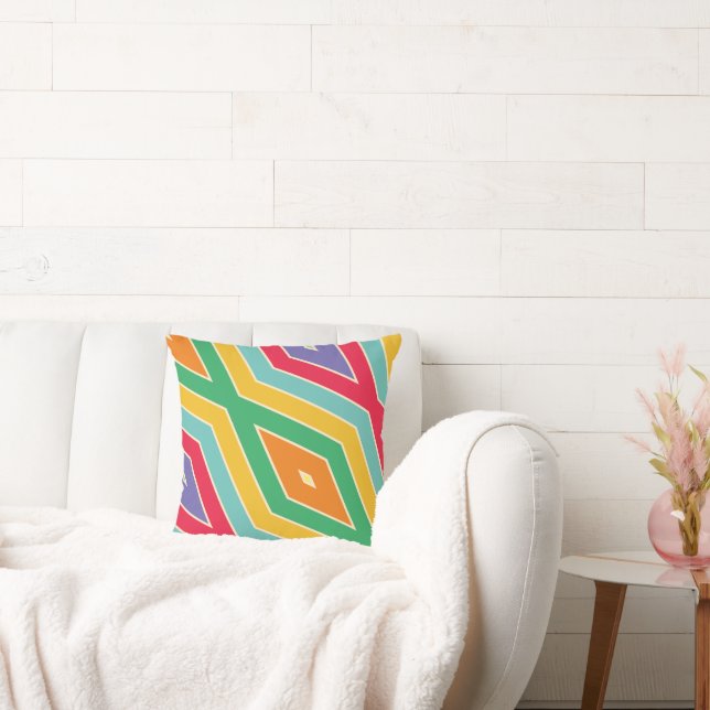 Oreiller à lancer de couleur douce avec design de  (Canapé)