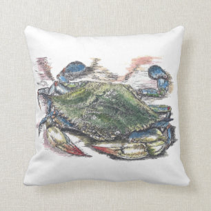 Oreiller à lancer de crabe bleu