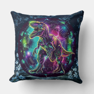 Oreiller à lancer de dinosaure de Neon