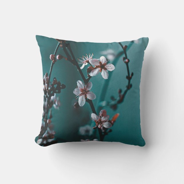 Oreiller à lancer de Dogwood Turquoise (Recto)