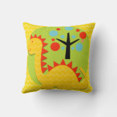 Oreiller à lancer de dragon jaune et orange (Verso)