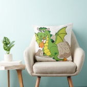 Oreiller à lancer de dragon vert (Chaise)