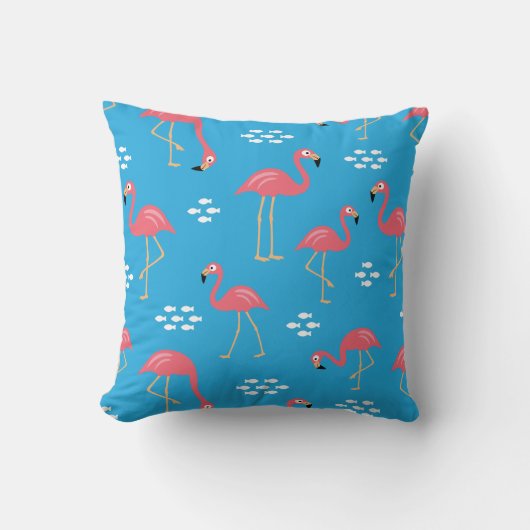 Oreiller à lancer de Flamant rose (Recto)