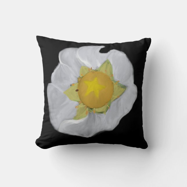 Oreiller à lancer de fleur de fraise (Recto)