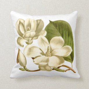 Oreiller à lancer de fleurs de Magnolia