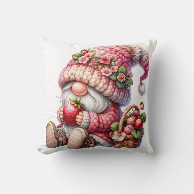 Oreiller à lancer de fraises Gnome (Recto)