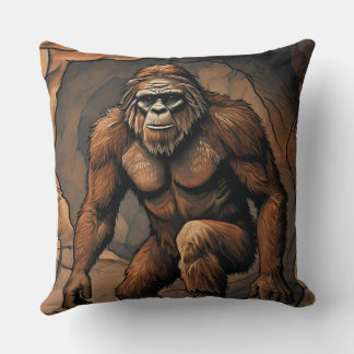 Oreiller à lancer de grotte de Sasquatch