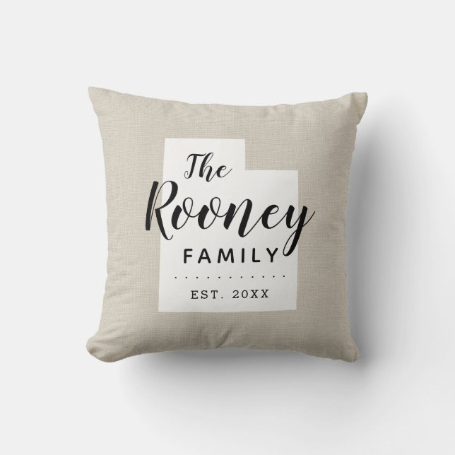 Oreiller à lancer de la famille Utah (Recto)