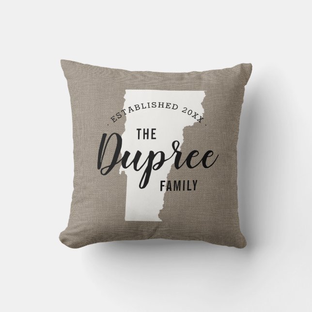 Oreiller à lancer de la famille Vermont (Recto)