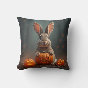Oreiller à lancer de lapin d'Halloween