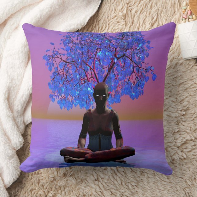 Oreiller à lancer de l'arbre de méditation (Couverture)