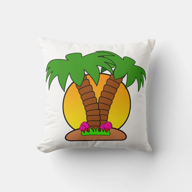 Oreiller à lancer de l'île tropicale (Recto)
