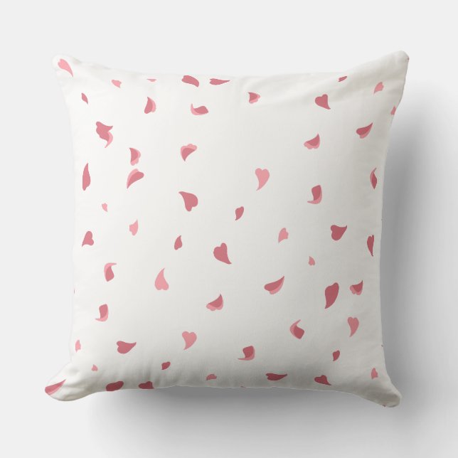 Oreiller à lancer de pétale Rose romantique (Recto)