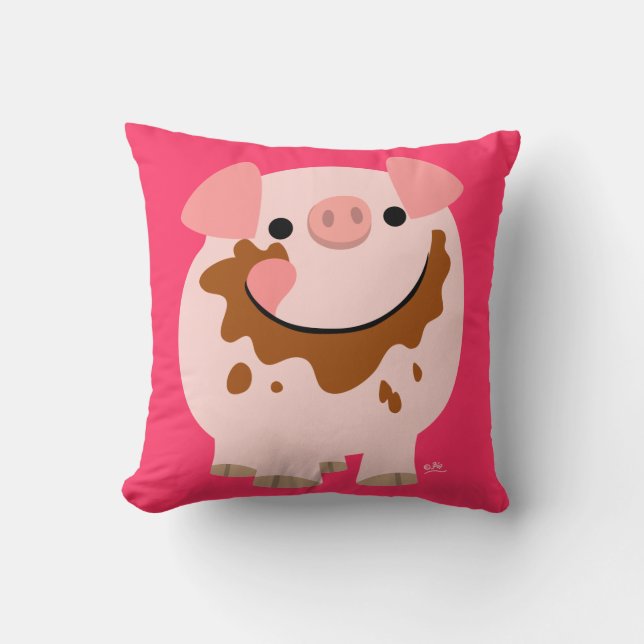 Oreiller à lancer de porc au chocolat doux (Recto)