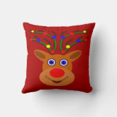 Oreiller à lancer de rennes de Noël (Verso)