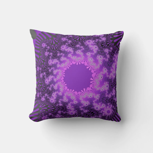 Oreiller à lancer de Sunburst Métallurgique violet (Recto)