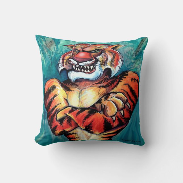 Oreiller à lancer de tigre (Recto)