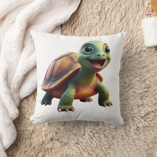 Oreiller à lancer de tortue mignonne (Couverture)