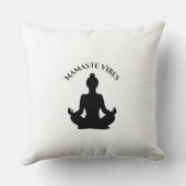 Oreiller à lancer de yoga - "Namaste Vibes" & "Tro (Verso)
