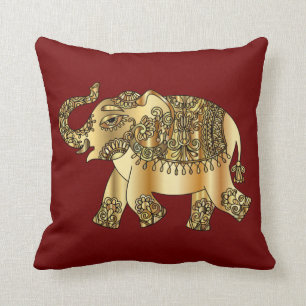 Oreiller à lancer d'éléphant d'or