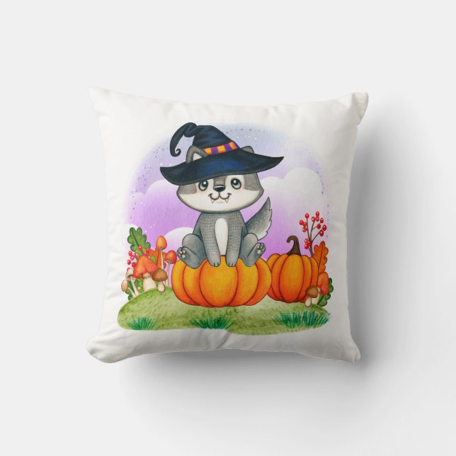 Oreiller à lancer d'Halloween mignon (Recto)