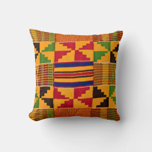Oreiller à lancer d'impression Kente