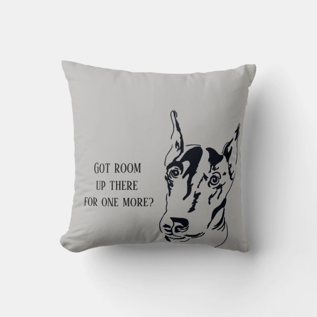 Oreiller à lancer Doberman Pinscher (Recto)