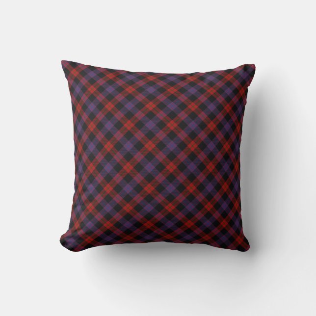 Oreiller à lancer du clan écossais Brown Tartan (Recto)