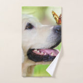 Oreiller À Lancer Du Labrador Et Du Papillon (Serviette à main)