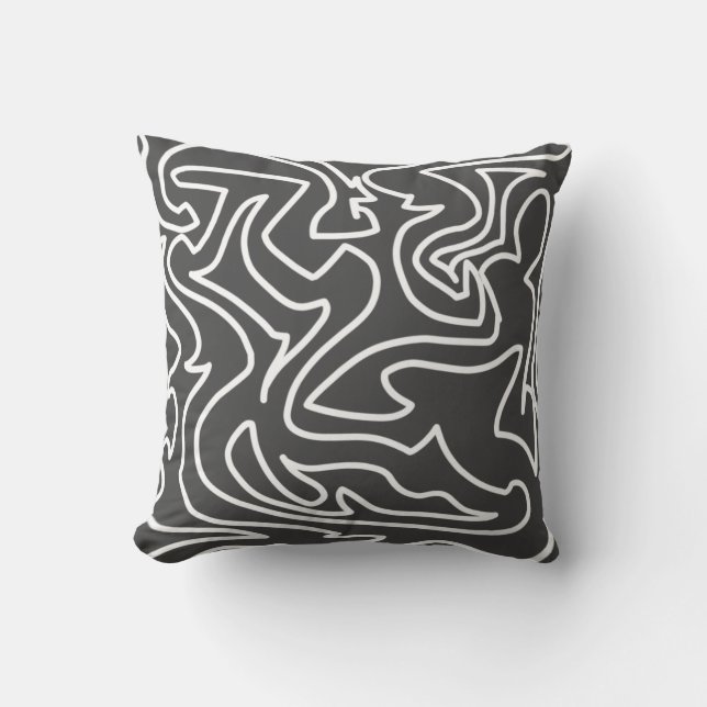 Oreiller à lancer élégant, coussin d'art Abstrait (Recto)