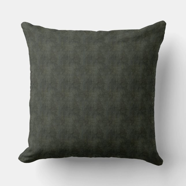 Oreiller à lancer élégant noir (Recto)
