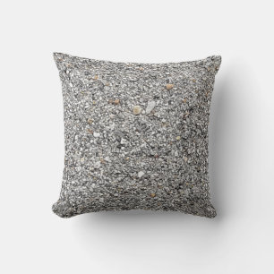 Oreiller à lancer en argent avec de minuscules roc