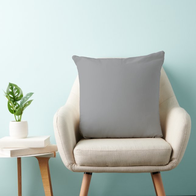 Oreiller à lancer en coton gris clair de 20 po x 2 (Chaise)