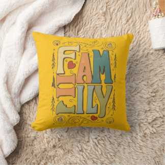 Oreiller à lancer en famille - Cadeau de coeur pou
