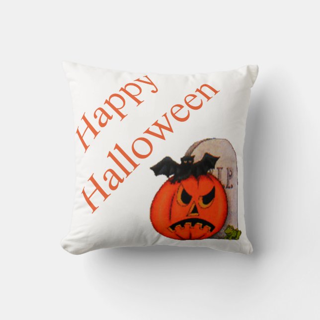 Oreiller à lancer en polyester d'Halloween 16" x 1 (Recto)