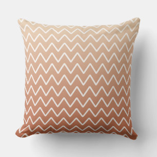 Oreiller à lancer en terre cuite Ombre Chevron
