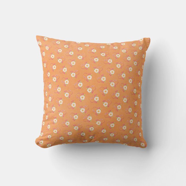 Oreiller à lancer extérieur orange réversible (Recto)