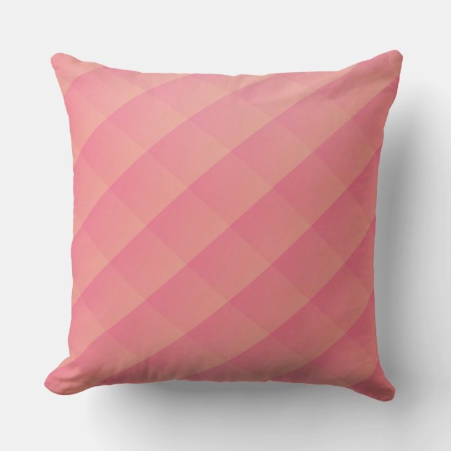 Oreiller à lancer géométrique à dégradé rose (Recto)